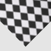Zwart en Wit Diamant Argyle Patroon Tissuepapier (Detail)