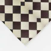Zwart en wit diamant dekbed fleece deken (Hoek)