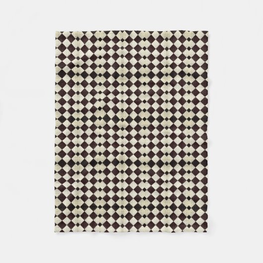 Zwart en wit diamant dekbed fleece deken (Voorkant)
