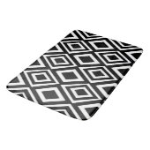 Zwart en wit diamant geometrisch patroon badmat (Gekanteld)