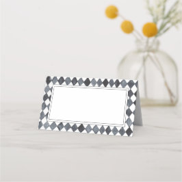 Zwart en wit diamant patroon plaatskaart plaatskaartje