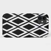 Zwart en wit diamantpatroon Case-Mate iPhone case (Achterkant (horizontaal))