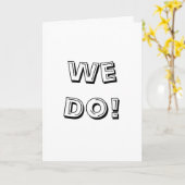 Zwart en wit doen we! Trouwkaarten Kaart (Gele Bloem)