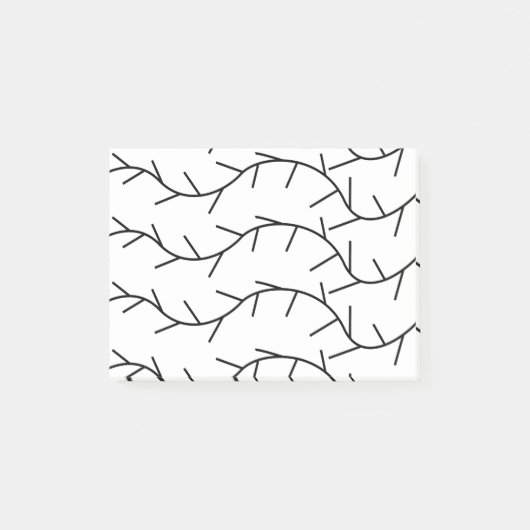Zwart en Wit Doornpatroon Post-it® Notes (Voorkant)