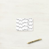 Zwart en Wit Doornpatroon Post-it® Notes (Op bureau)