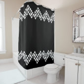 Zwart en wit douchegordijn (In situ)