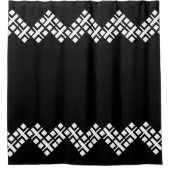 Zwart en wit douchegordijn (Voorkant)