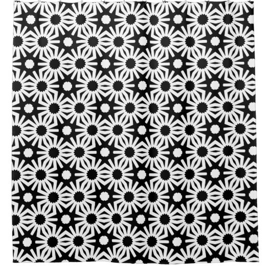 Zwart en wit douchegordijn (Voorkant)