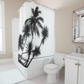 Zwart en wit douchegordijn (In situ)