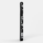 Zwart en Wit Dubbel Damast Case-Mate iPhone Case (Achterkant/rechts)