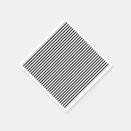 Zwart en wit dunne pinstripes servet