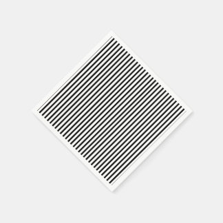 Zwart en wit dunne pinstripes servet
