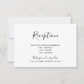 Zwart en wit eenvoudig elegant huwelijksfeest kaart (Voorkant)