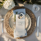 zwart en wit eenvoudig elegant script bruiloft voo menu