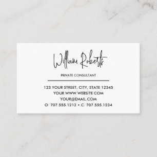 Zwart en Wit Eenvoudig Familiewapen Monogram Visitekaartje