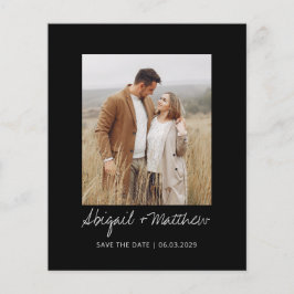 Zwart en wit eenvoudig sparen de Uitnodiging van d