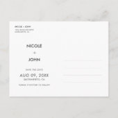 Zwart en wit Eenvoudig sparen het Briefkaart 2 van (Achterkant)