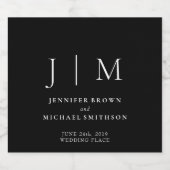 Zwart en wit eenvoudige minimalistische drankbruil bier etiket (Enkel label)