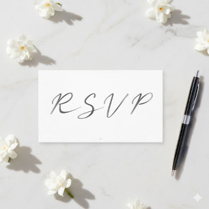Zwart en wit effect script, RSVP Informatiekaartje
