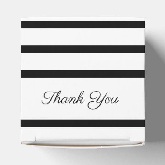 Zwart En Wit Elegant Bedankdoosjes (Bovenkant)