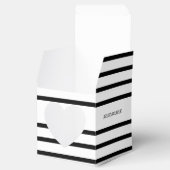 Zwart En Wit Elegant Bedankdoosjes (Geopend)