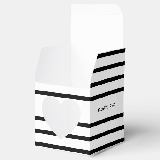 Zwart En Wit Elegant Bedankdoosjes (Geopend)