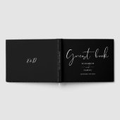 Zwart En Wit Elegant Script Huwelijk Gastenboek (Volledig)