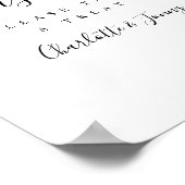 Zwart En Wit Elegant Script Liefde Is Zoet Bord Poster (Hoek)