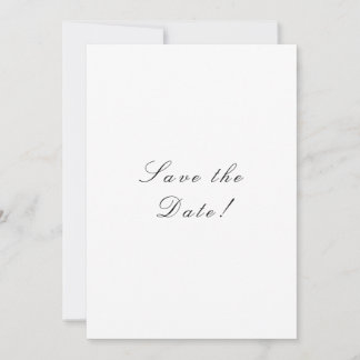 Zwart en wit Elegant Script QR-code Save The Date