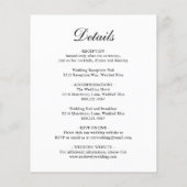 Zwart en wit elegante budget bruiloft uitnodiging flyer (Achterkant)