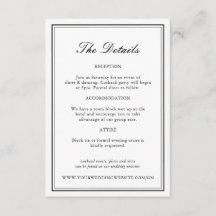 Zwart en wit Elegante Klassieke Trouwdetails