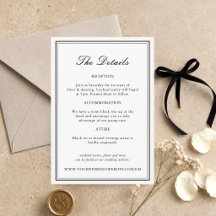 Zwart en wit Elegante Klassieke Trouwdetails