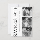 Zwart en Wit Elegante Save The Date Kaart (Voorkant)