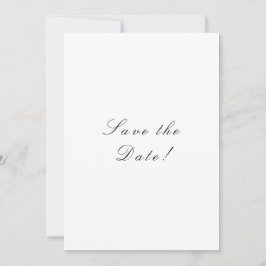 Zwart en wit elegante script QR-code Save The Date