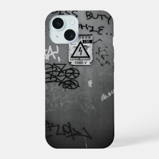 Zwart en wit Elektrische kast belgië iPhone 15 Case