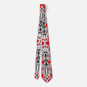 Zwart en Wit Empire Tribal Design Stropdas (Achterkant)