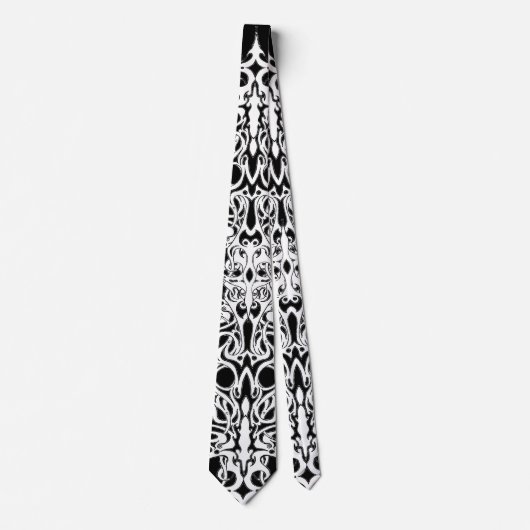 Zwart en Wit Empire Tribal Design Stropdas (Voorkant)