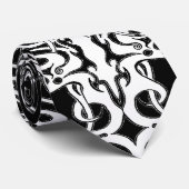 Zwart en Wit Empire Tribal Design Stropdas (Opgerold)