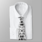Zwart en Wit Empire Tribal Design Stropdas (Gebonden)