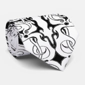 Zwart en Wit Empire Tribal Design Stropdas (Opgerold)