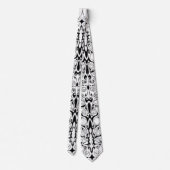 Zwart en Wit Empire Tribal Design Stropdas (Achterkant)