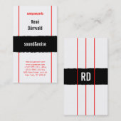 Zwart en Wit en Rood Visitekaartje (Voorkant / Achterkant)