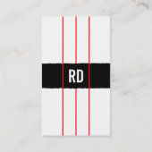 Zwart en Wit en Rood Visitekaartje (Achterkant)