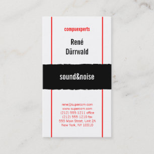 Zwart en Wit en Rood Visitekaartje