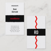 Zwart en Wit en Rood Visitekaartje (Voorkant / Achterkant)
