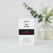Zwart en Wit en Rood Visitekaartje (Staand voorkant)