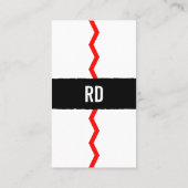 Zwart en wit en rood visitekaartje (Achterkant)