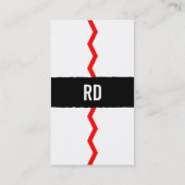 Zwart en Wit en Rood Visitekaartje (Achterkant)