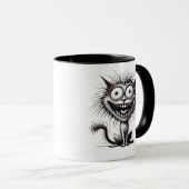 Zwart en wit, Excentrisch. Mok (Voorkant rechts)