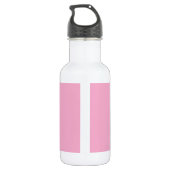 Zwart en wit fancy monogram roze waterfles  (Achterkant)